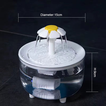 Automatic USB Cat Water Fountain with Silent Filtered Recirculation - 1200ml Capacity