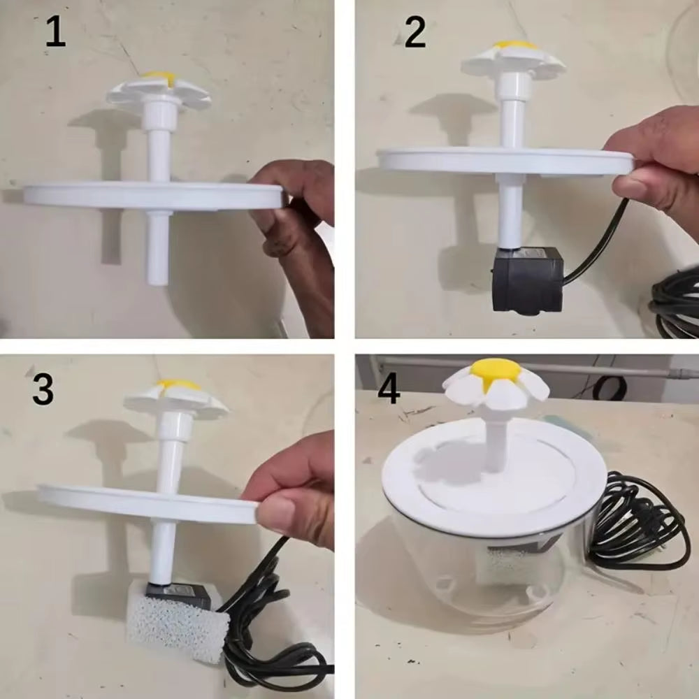 Automatic USB Cat Water Fountain with Silent Filtered Recirculation - 1200ml Capacity