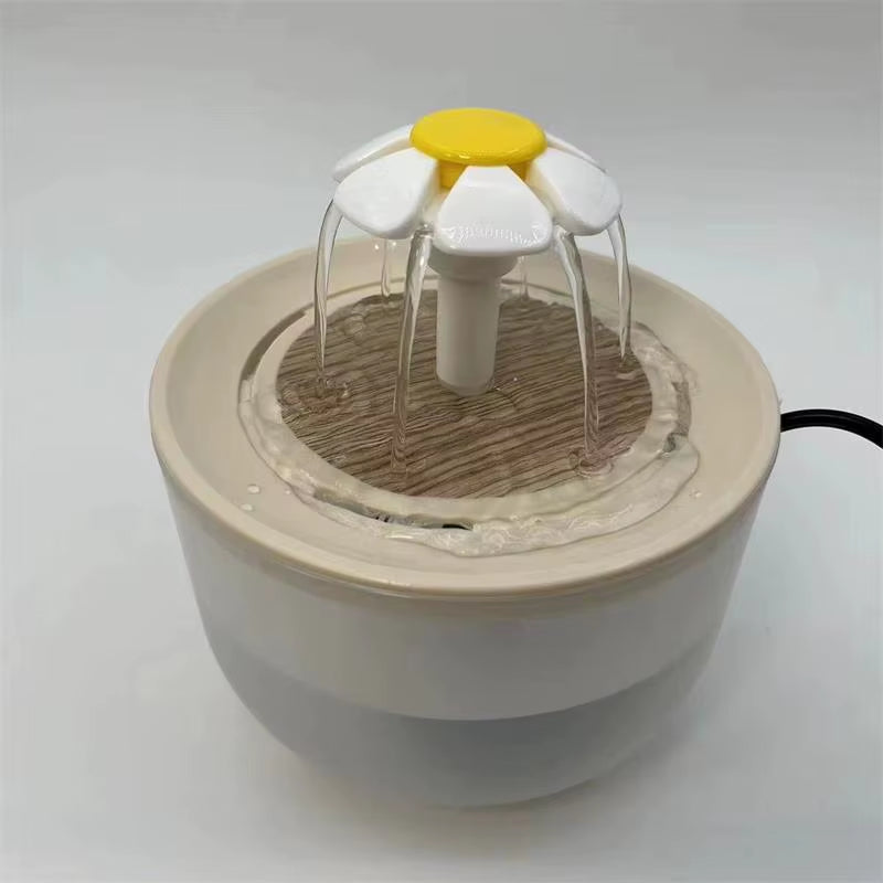 Automatic USB Cat Water Fountain with Silent Filtered Recirculation - 1200ml Capacity